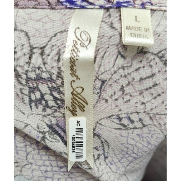 Petticoat Alley Silk Cross Front Dress Size L - Picture 9 of 12